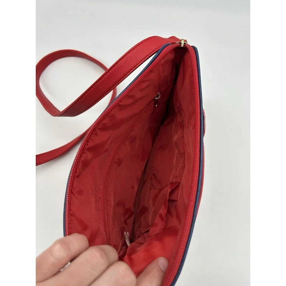 Hello Kitty Bi Color Shoulder Bag Red Navy Bow Crossbody Sanrio Japan Kawaii